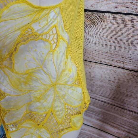 Free People Embellished‎ Knit Lace Tank Small - Picture 5 of 7